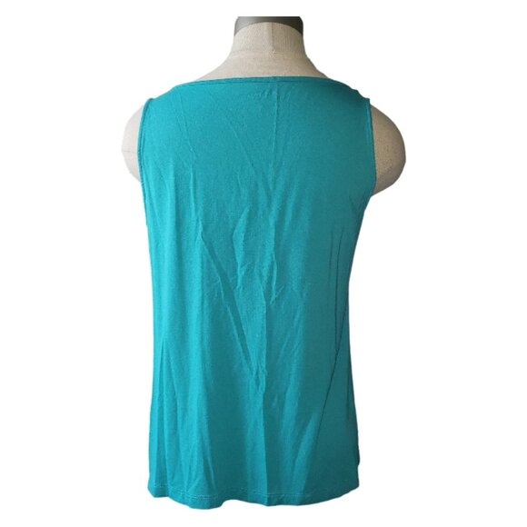 CT1638 Chico's Ladies Aqua Slit Tank Size 4 - Picture 3 of 3